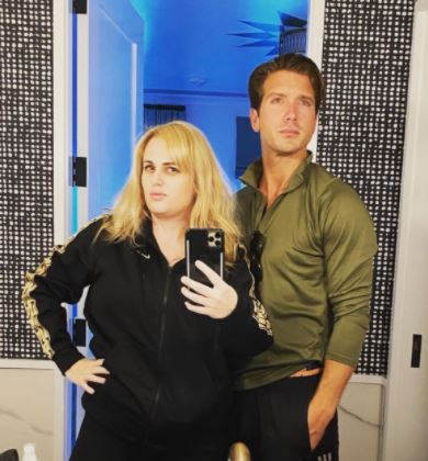 Sue Bownds's daughter Rebel Wilson with her ex-boyfriend Jacob Bush